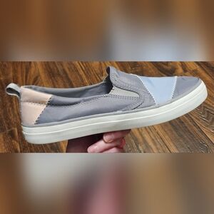 Sperry Deck Shoes Pink Grey Blue Size 8 Great Condition!